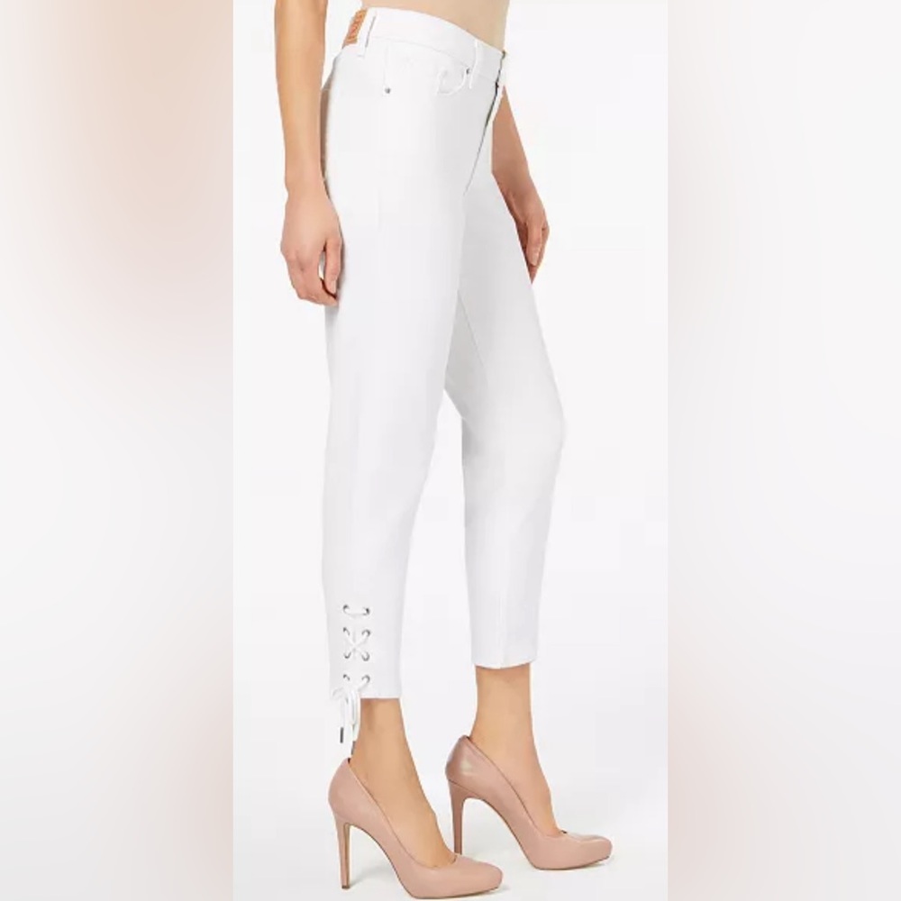 NWOT - Levi’s Womens Lace-Up Cropped Jeans - White - Size 31 - Picture 2 of 14